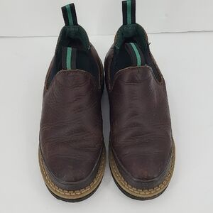 Georgia Boot Brown Slip-On Ankle Boots